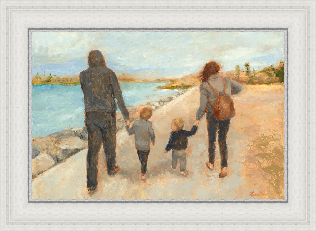 Family Walk On The Beach - Comfortable & Stylish Beach Sandals for Women, Men and Kids | Perfect for Summer Vacations, Seaside Strolls and Outdoor Adventures