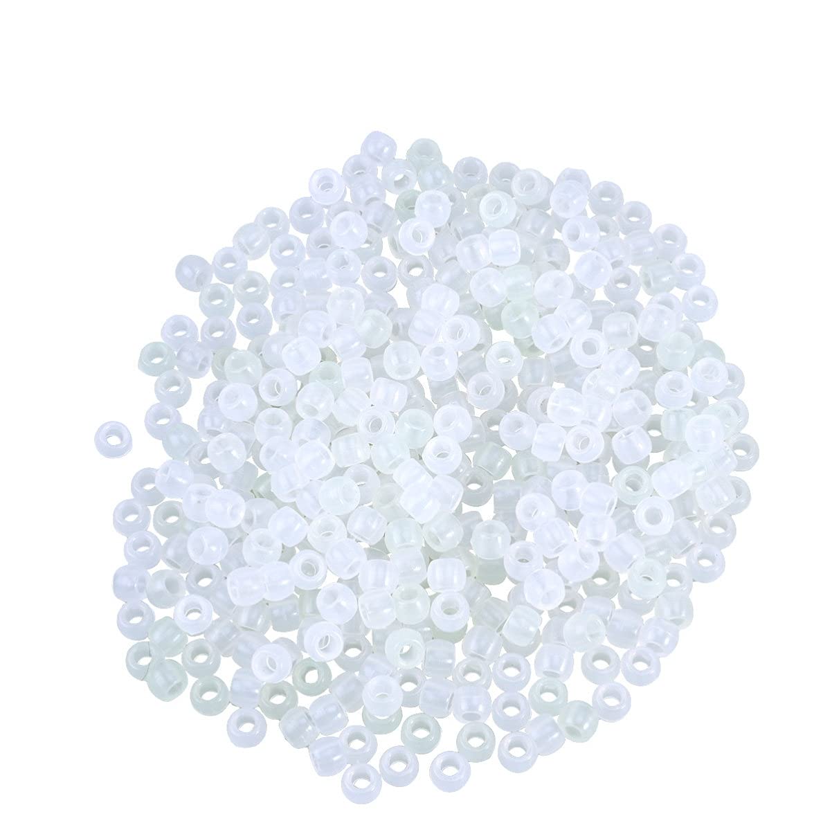 250pcs UV Color Changing Beads - Clear Solar Reactive Plastic Beads for Jewelry Making, DIY Crafts, Science Experiments & Outdoor UV Detection