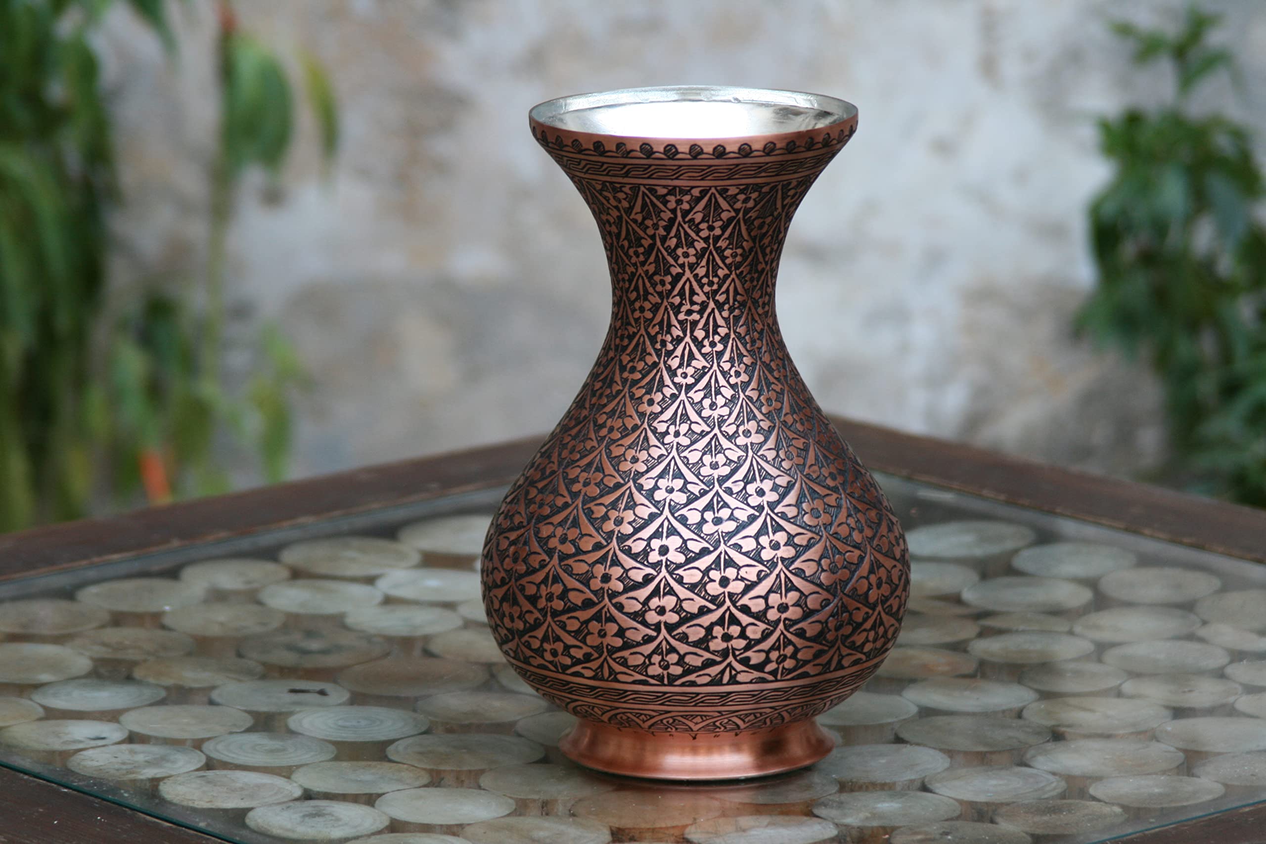 Handmade Copper Vase for Home Decor - Elegant Living Room Centerpiece, Wedding Gift & Dining Table Decoration - Perfect for Boho, Farmhouse & Modern Interior Design Styles