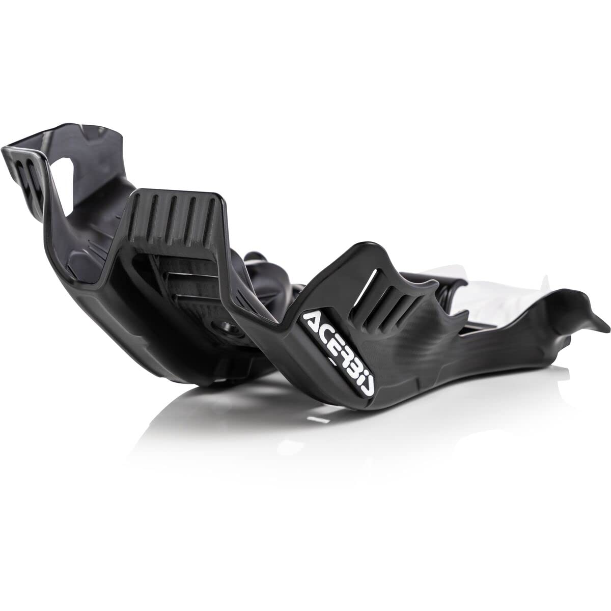 Acerbis Offroad Skid Plates for Motorcycles - Heavy Duty Black/White Protection (Part #2736361007) | Dirt Bike, ATV & UTV Underbody Guard for Trail Riding & Off-Road Adventures