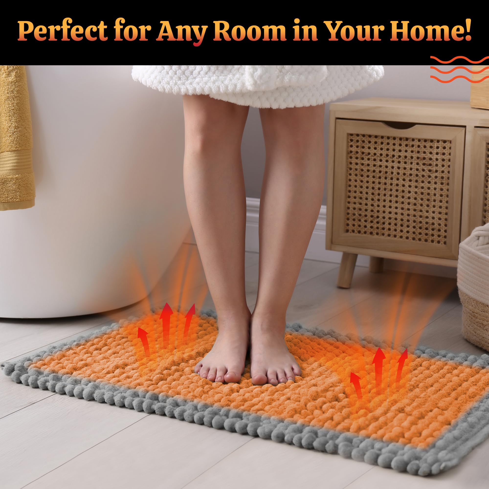Portable Electric Heated Floor Mat for Rugs - 22x89 Inch Under Rug Heating Pad, Energy Efficient Radiant Floor Heater for Living Room, Bedroom, Office - Perfect Under Couch Runner, Area Rugs & Winter Home Warmth