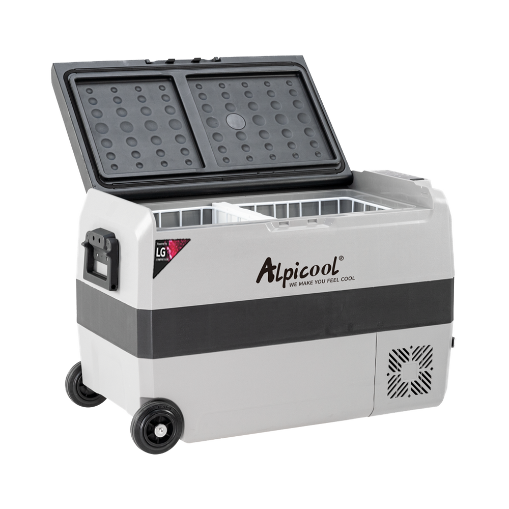 Alpicool LGT50 12V/24V Portable Car Refrigerator - 50QT Dual Zone Freezer & Fridge for Camping, Road Trips & Outdoor Adventures