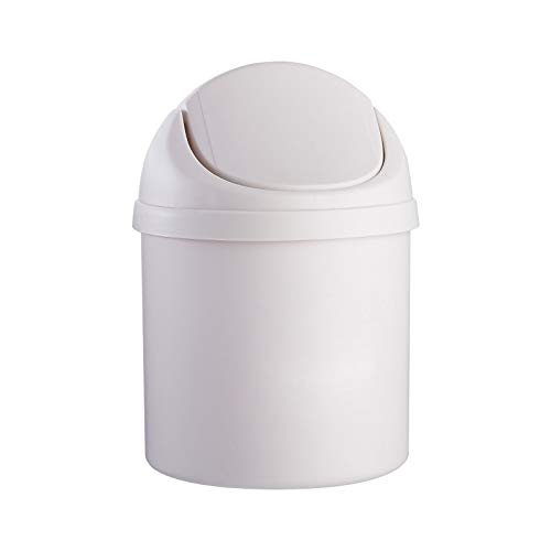 GyLazhuzizljt Mini Shake-Top Desktop Trash Can with Removable Lid - Small Plastic Waste Bin for Home, Office & Outdoor Use - Yellow Storage Bucket for Easy Cleaning & Organization