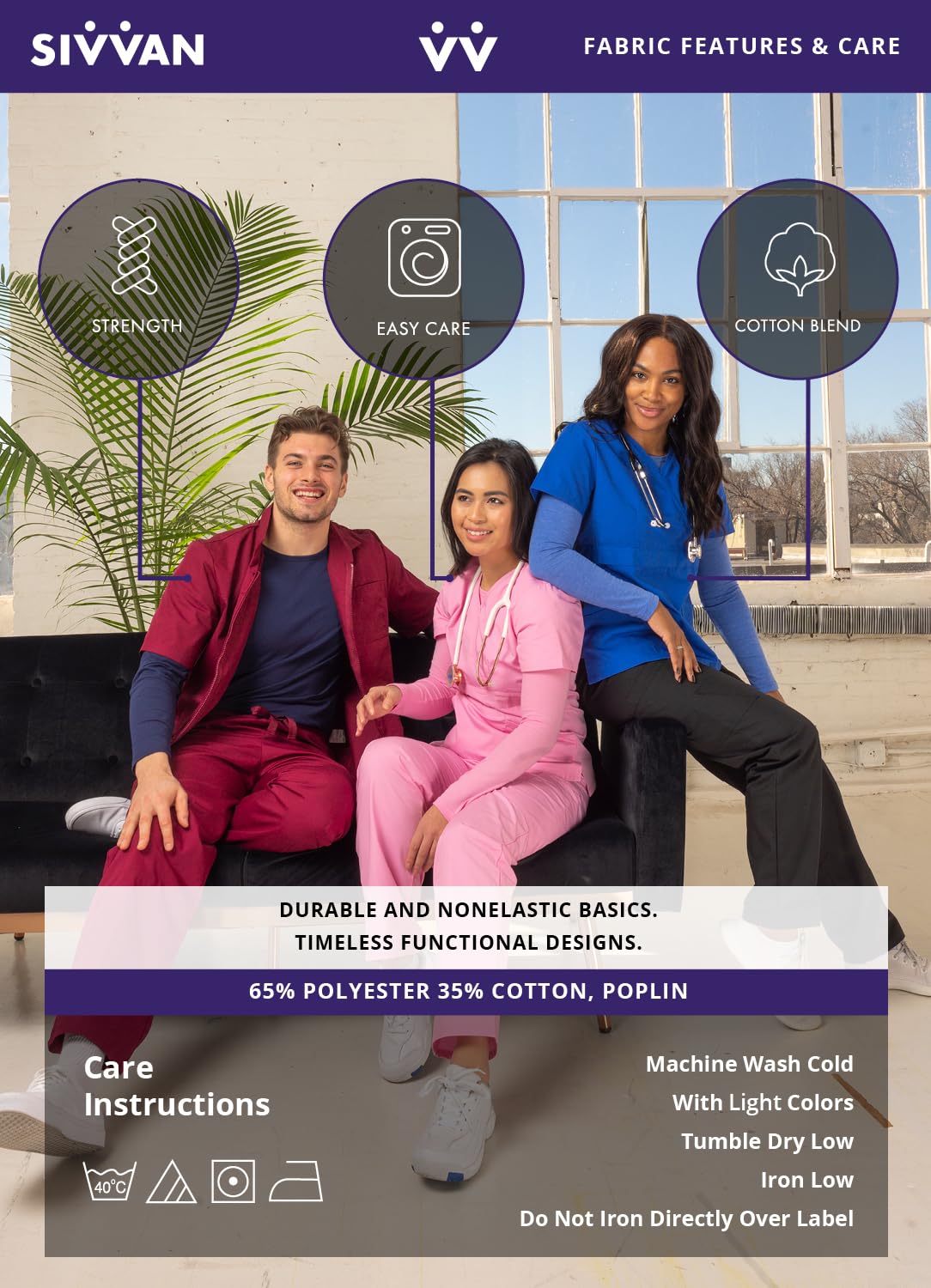 Sivvan Women's Warm-Up Jacket with Front Snap - Comfortable & Stylish Scrub Top for Nurses, Doctors & Healthcare Professionals - Perfect for Clinics, Hospitals & Medical Workwear