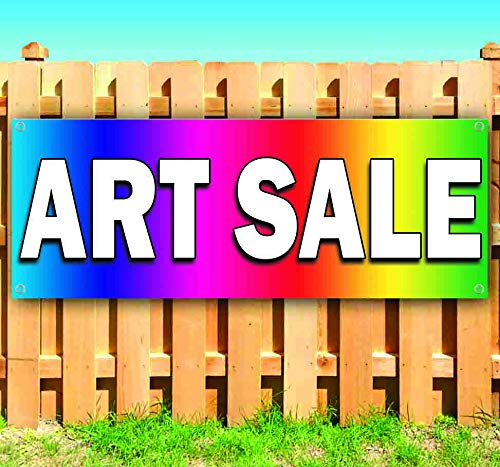 13 oz Heavy-Duty Vinyl Art Sale Banner - Single-Sided with Metal Grommets | Durable Non-Fabric Sign for Outdoor Events, Store Promotions & Trade Shows