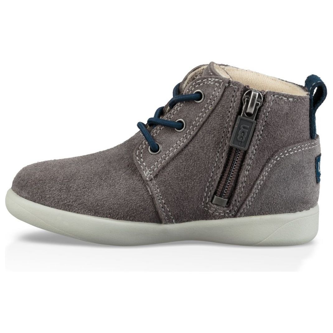UGG Toddler's Kristjan Chukka Boots - Charcoal Suede Winter Shoes for Boys & Girls | Warm & Comfortable Kids Snow Boots for Outdoor Play & Cold Weather