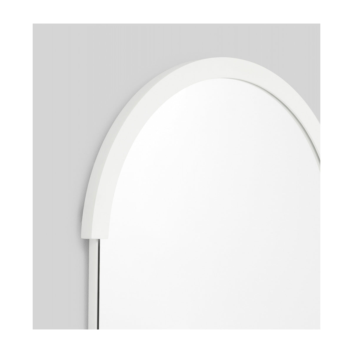 Stylish Dawn Oval Mirror in Bright White - Perfect for Living Room, Bedroom, or Bathroom Decor
