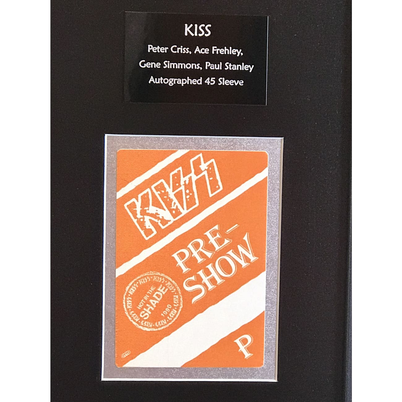 KISS 45 Sleeve Autographed by Original Band Members with Epperson COA - Rare Collectible for Music Fans & Memorabilia Display