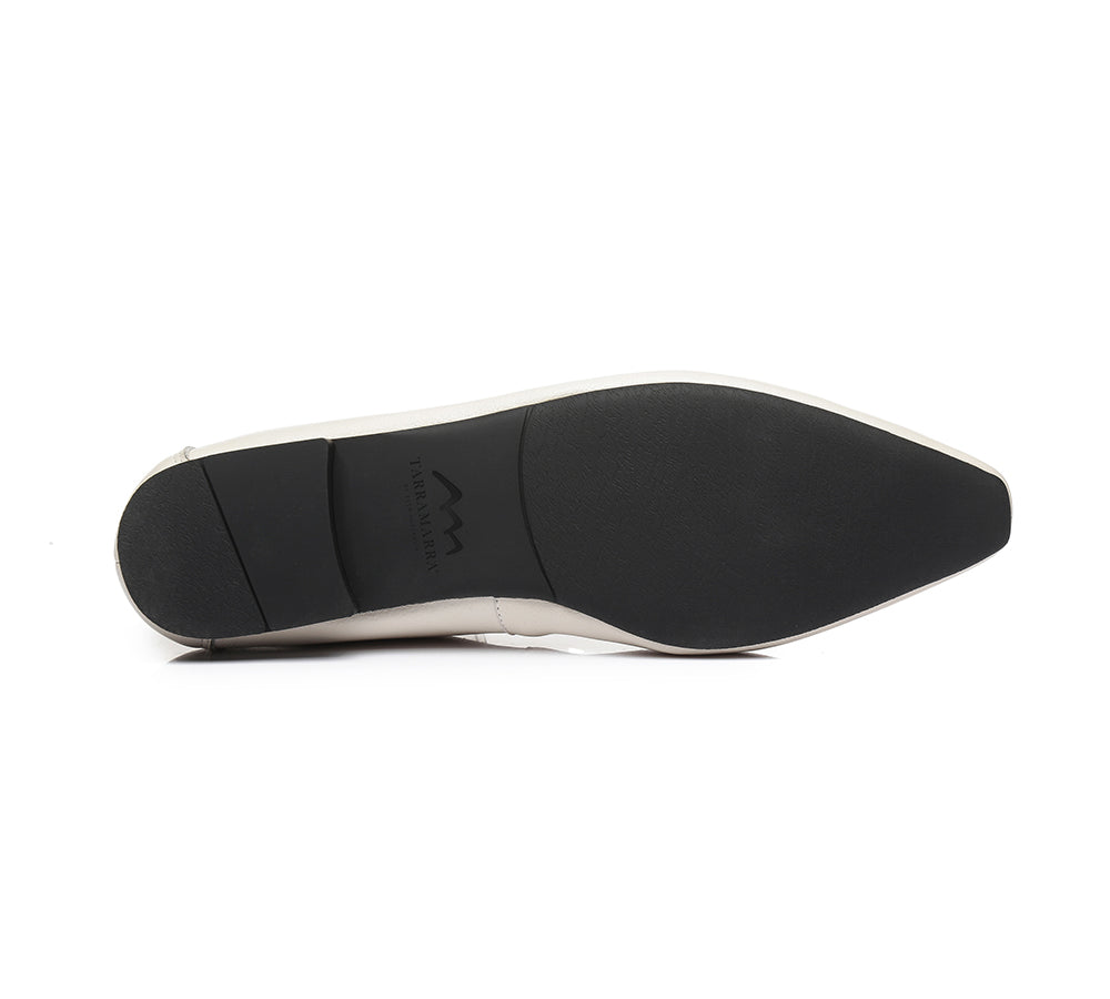 TARRAMARRA® Women's Genuine Leather Pointed Toe Ballet Flats - Everly Style | Comfortable & Elegant Shoes for Work, Office & Casual Outfits