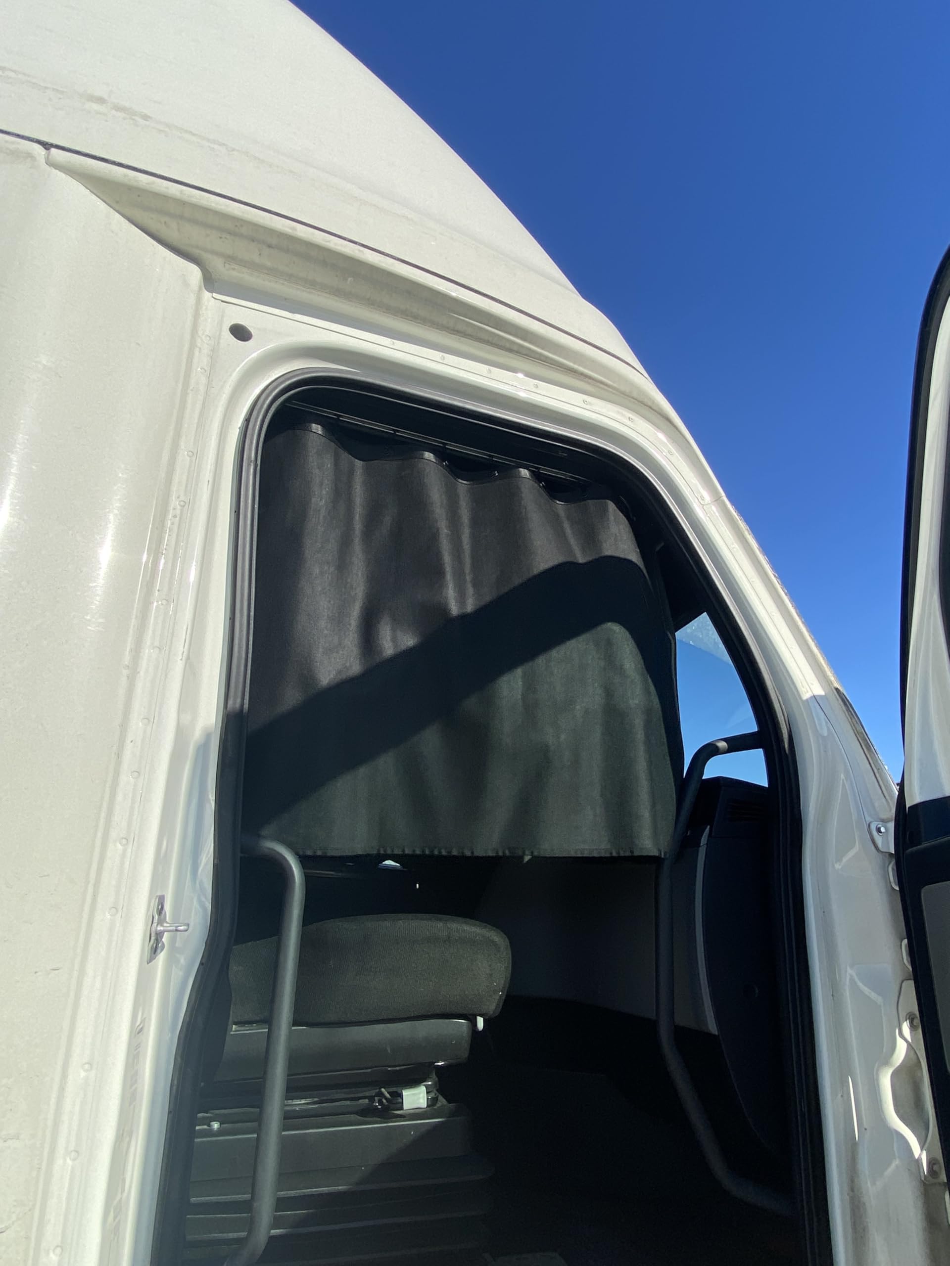 Freightliner Cascadia 2008-2025 Windshield Sun Shade Curtains - Left & Right Side Sun Protection for Truck Drivers | Blocks UV Rays & Reduces Heat in Cab