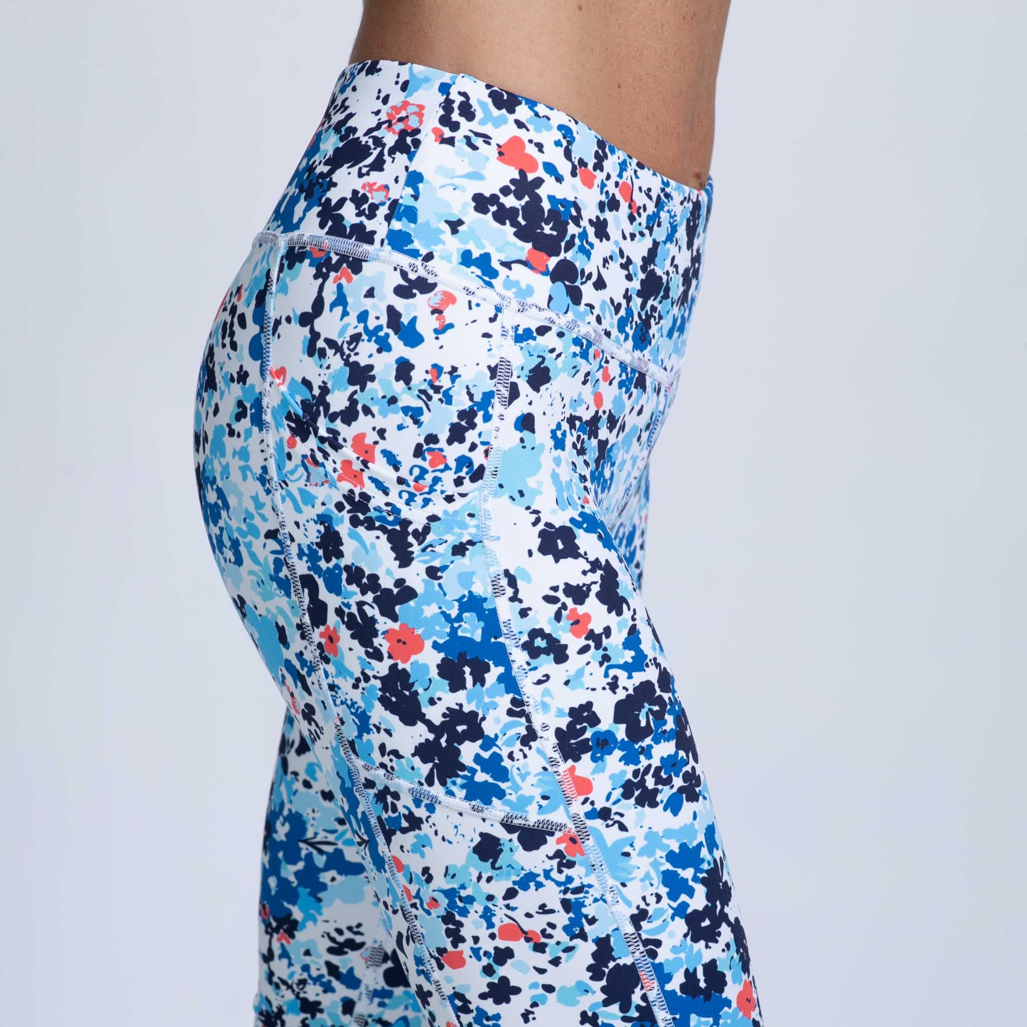 Women's Limited Edition Run Pulse Tight - High-Performance Workout Leggings for Running & Yoga | Cote d'Azur Blue Athletic Wear for Women