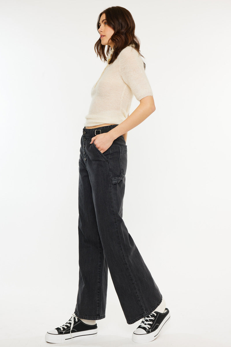 Liz High Rise 90's Skater Jeans for Women - Vintage Retro Denim Pants with Stretch - Perfect for Casual Wear, Street Style & Skateboarding