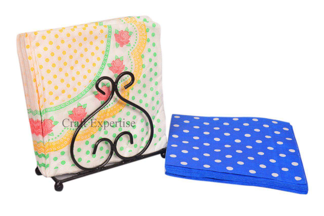 Premium Iron Napkin Holder for Dining Table - Elegant Tissue Paper Stand for Restaurants, Home Decor, and Party Settings - Durable & Stylish Tableware Accessory