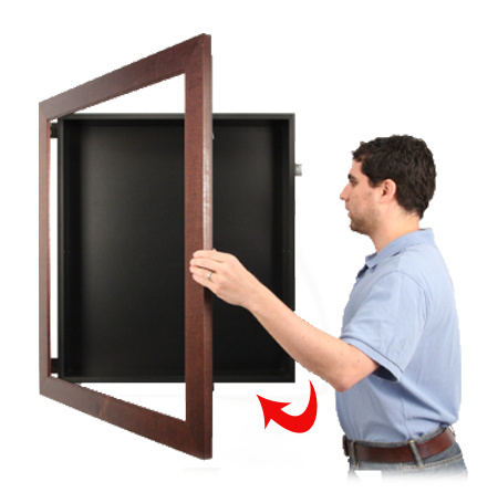 Stylish Wide Wood Framed Shadowbox Swing Frames (1 Deep) - Perfect for Displaying Memorabilia, Photos & Collectibles in Home Decor