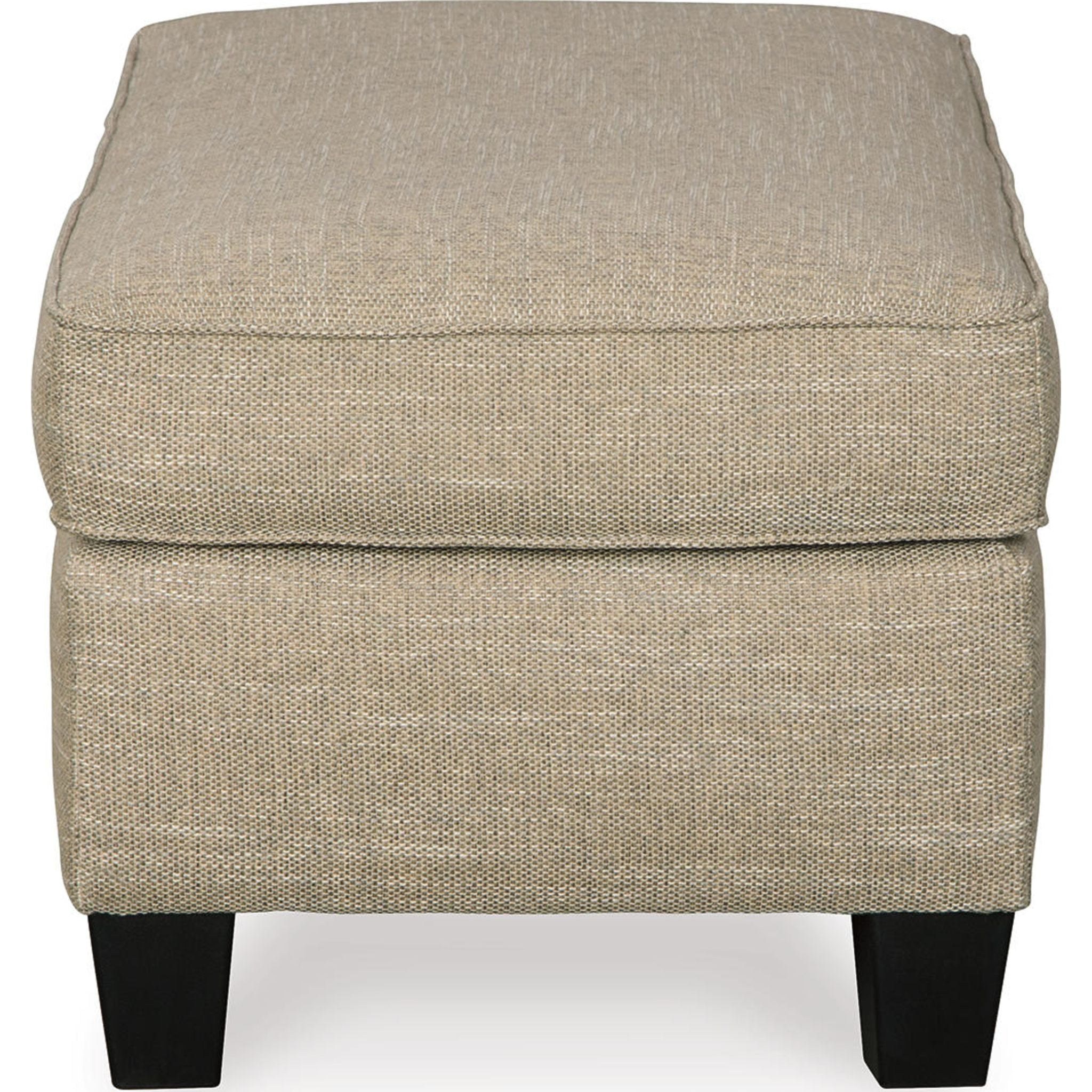 Almanza Ottoman with Wheat-Colored Fabric - Stylish and Comfortable Footrest for Living Room, Bedroom, or Office