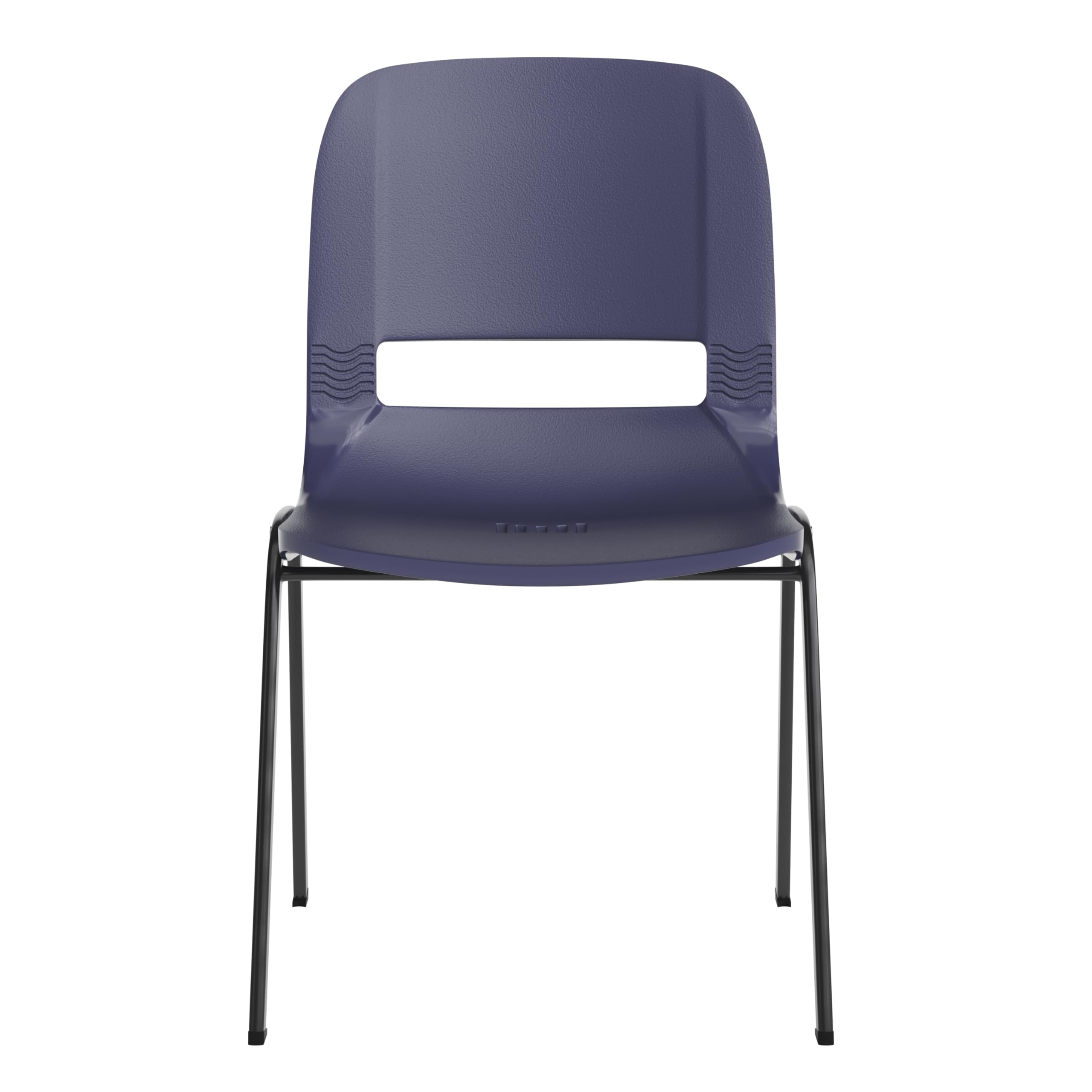 EMMA + OLIVER Apis Heavy Duty Stack Chair - Navy Blue Ergonomic Office Chair with Comfortable Seat & Back Support - Powder Coated Metal Frame - Stackable Up to 15 High - 661 lbs Weight Capacity - Perfect for Conference Rooms, Classrooms, and Event Spaces