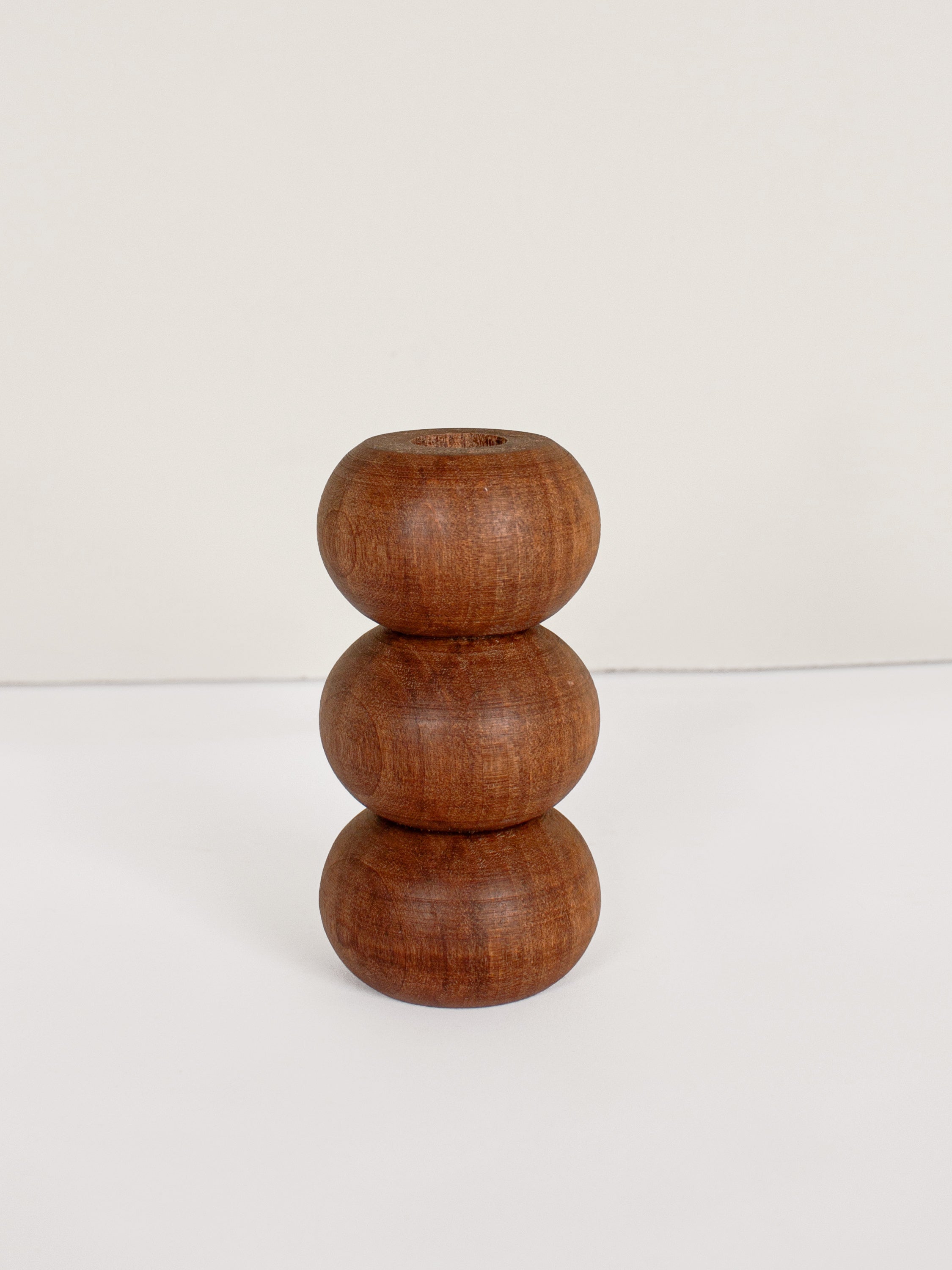 Handmade Walnut Wood Candlestick Holder with Ball Design - Elegant Home Decor for Dining Table, Wedding Centerpiece, and Romantic Candlelit Dinners