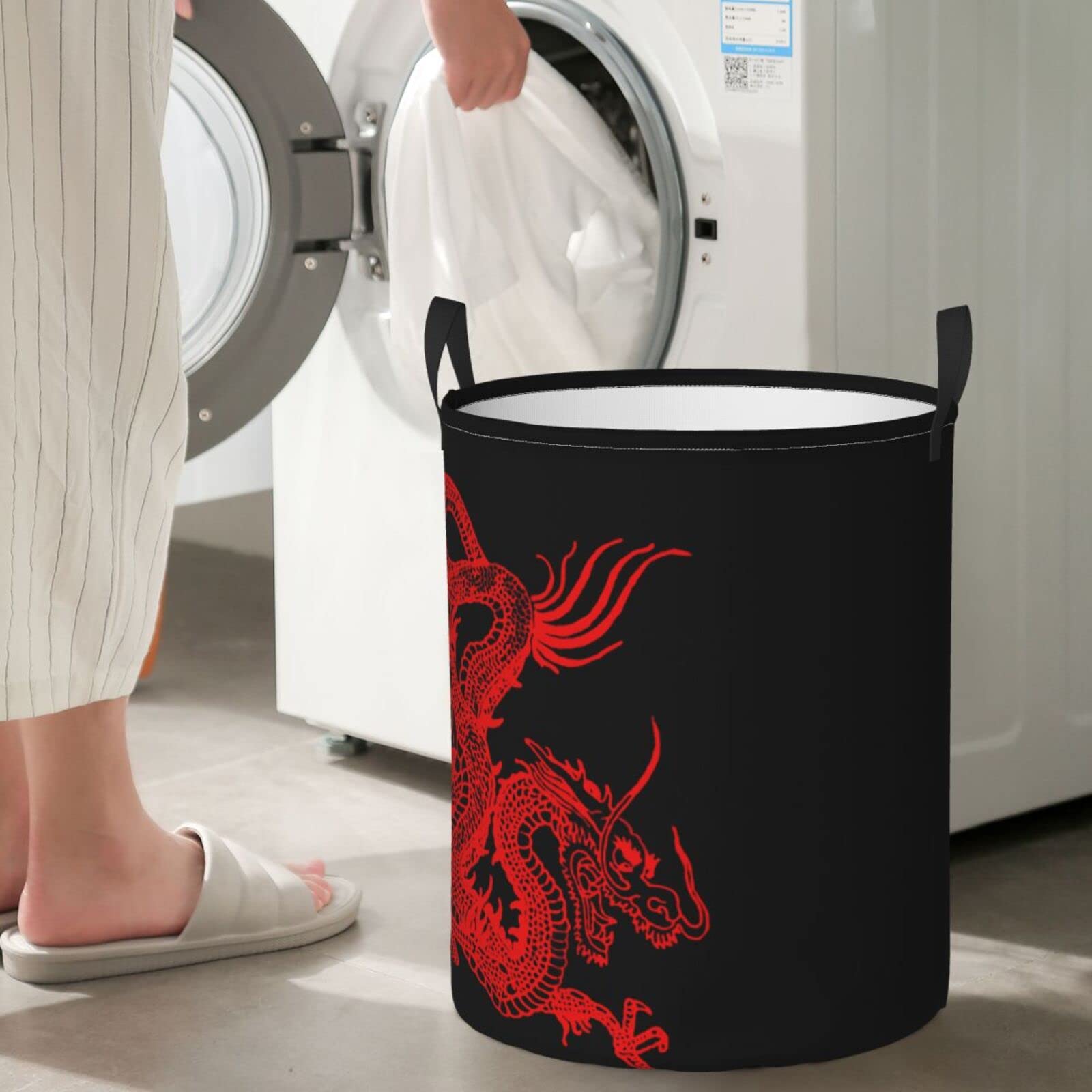 Dragon Laundry Hamper - Extra Large Clothes Basket with Lid, Toy Organizer & Storage Bin for Dirty Laundry | Perfect for Kids Room, Nursery, Dorm, and Laundry Room Organization