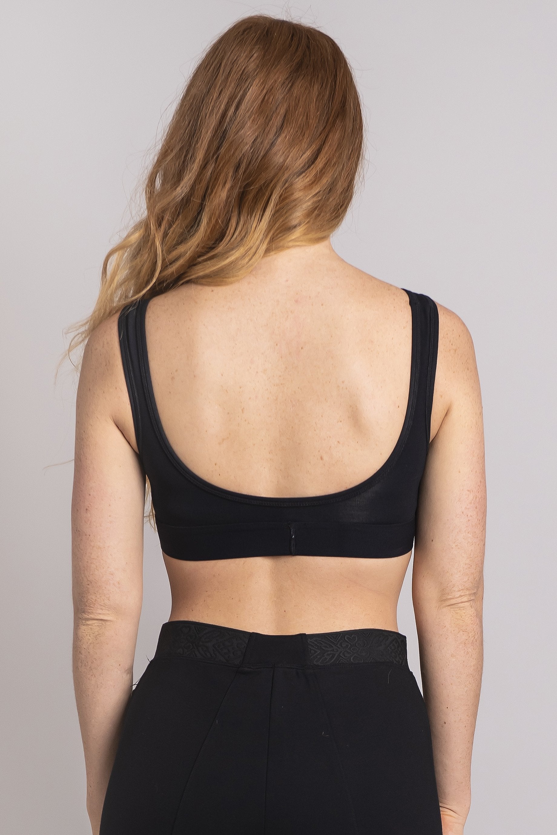 Dylan Comfortable Black Bamboo Bra - Soft Wireless Support for Yoga, Sleep & Everyday Wear
