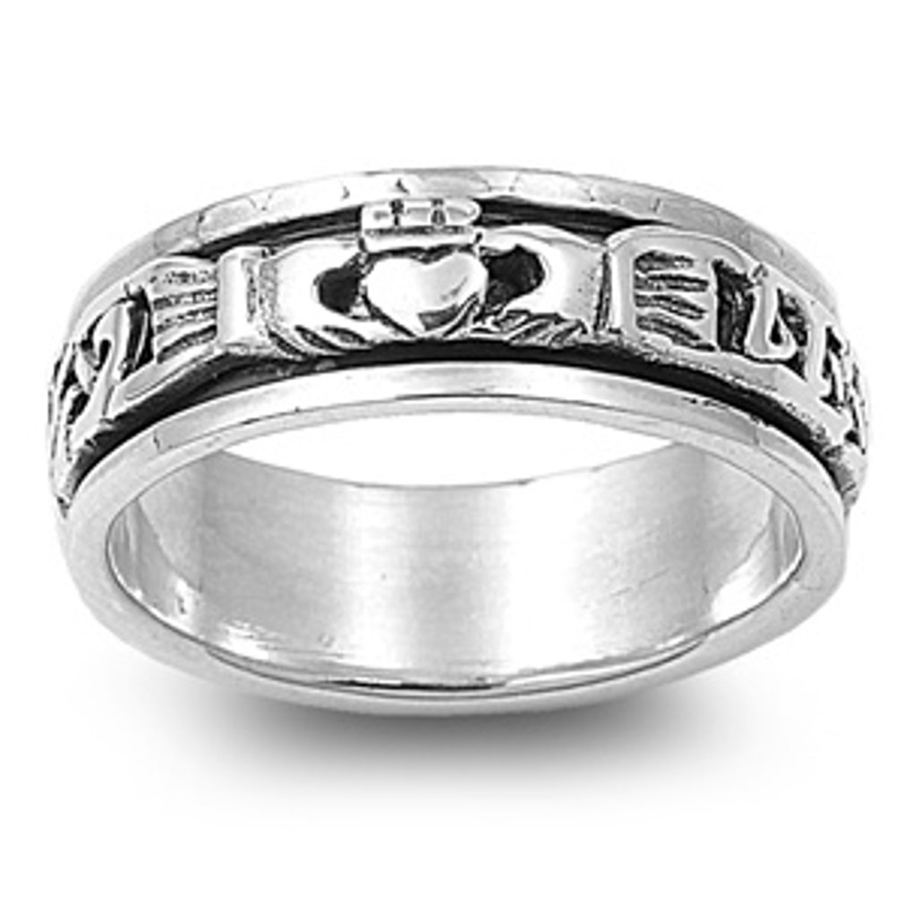 Sterling Silver Spinner Claddagh Ring for Women - Irish Celtic Jewelry with Free Gift Box - Perfect for Weddings, Anniversaries & St. Patrick's Day Gifts