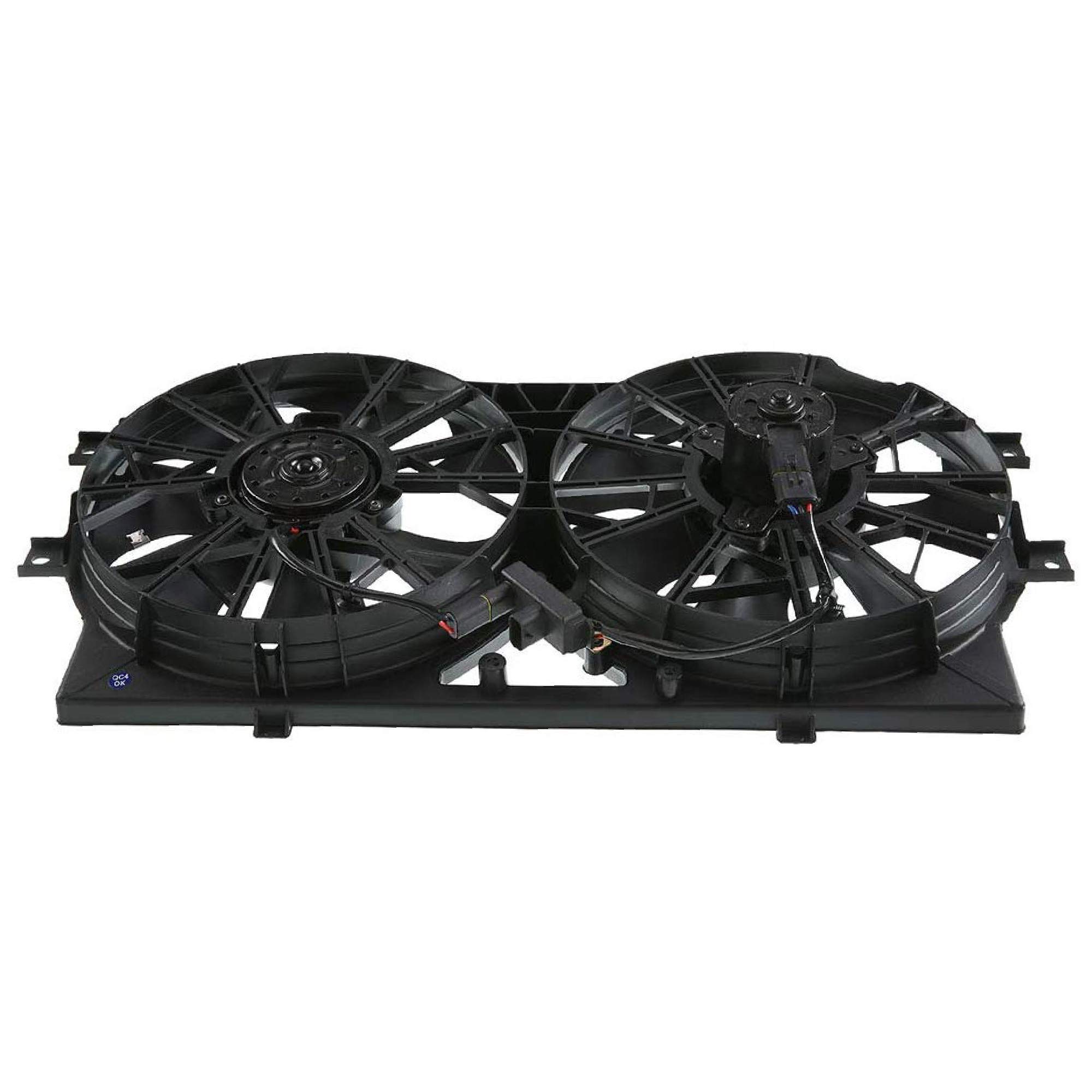 BOXI 620-004 Dual Radiator A/C Condenser Cooling Fan Assembly - Compatible with Chrysler Concorde 1993-1997, LHS 1994-1997, New Yorker 1994-1996, Dodge Intrepid 1993-1997, Eagle Vision 1993-1997 - Perfect for Engine Cooling & AC System Repair | Replaces OEM Part #4596212, 620160