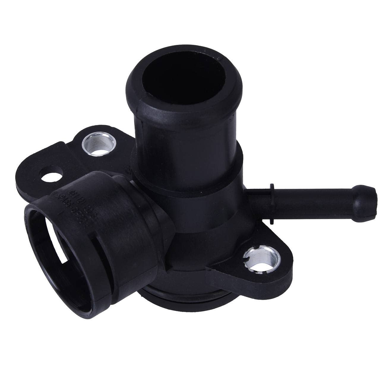 06J121132G 1x Water Outlet Engine Cooling Hose Connector Replacement for VW Audi - Durable Aluminum Alloy Coolant Pipe Fitting for Automotive Repair & Maintenance