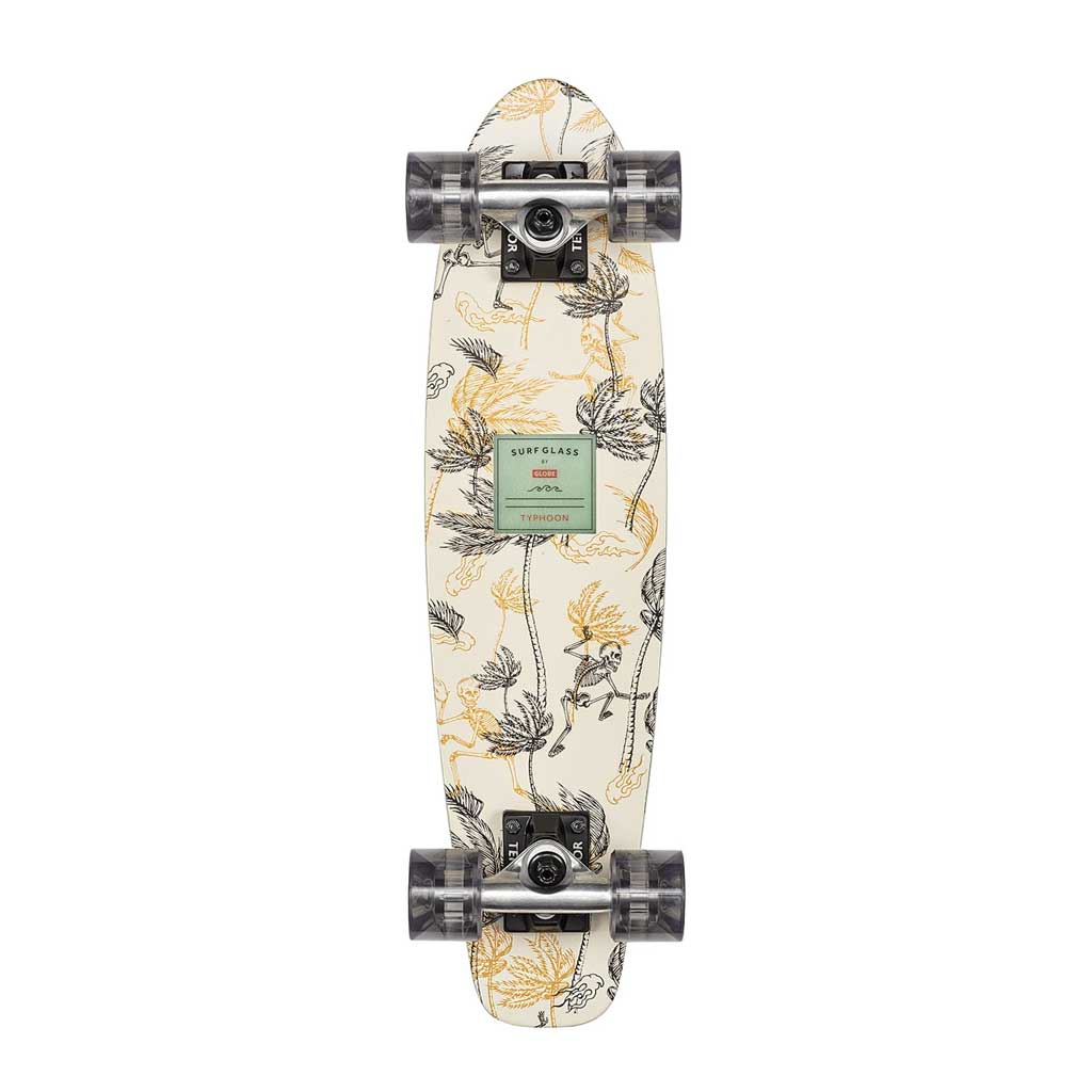 Globe Surf Glass 24 Complete Skateboard - Professional Typhoon Series for Street & Park Skating - Perfect for Beginners & Advanced Riders