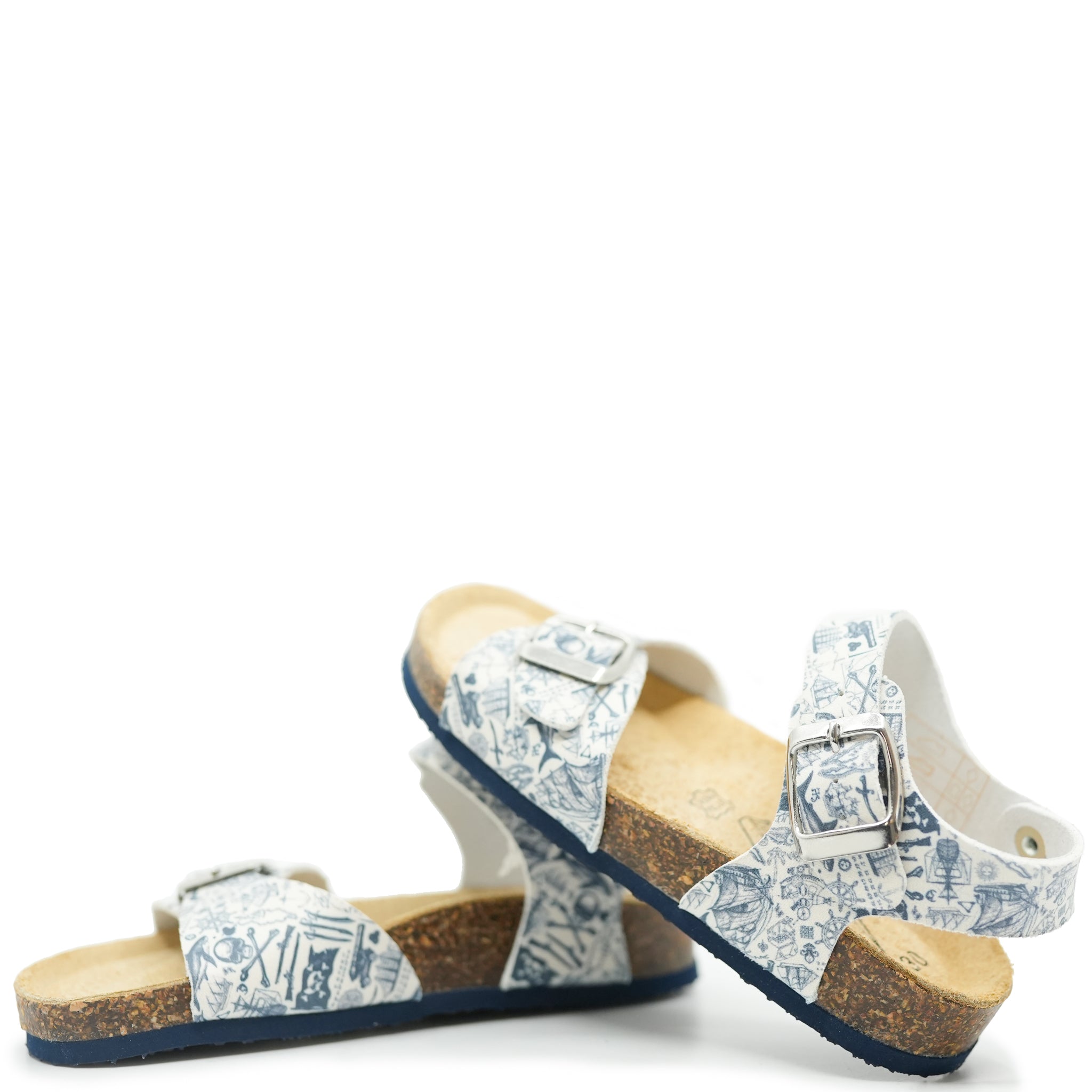 Primigi Blue Pirate Birkenstock Sandals for Kids - Comfortable & Stylish Summer Footwear - Perfect for Beach, Pool, and Outdoor Play