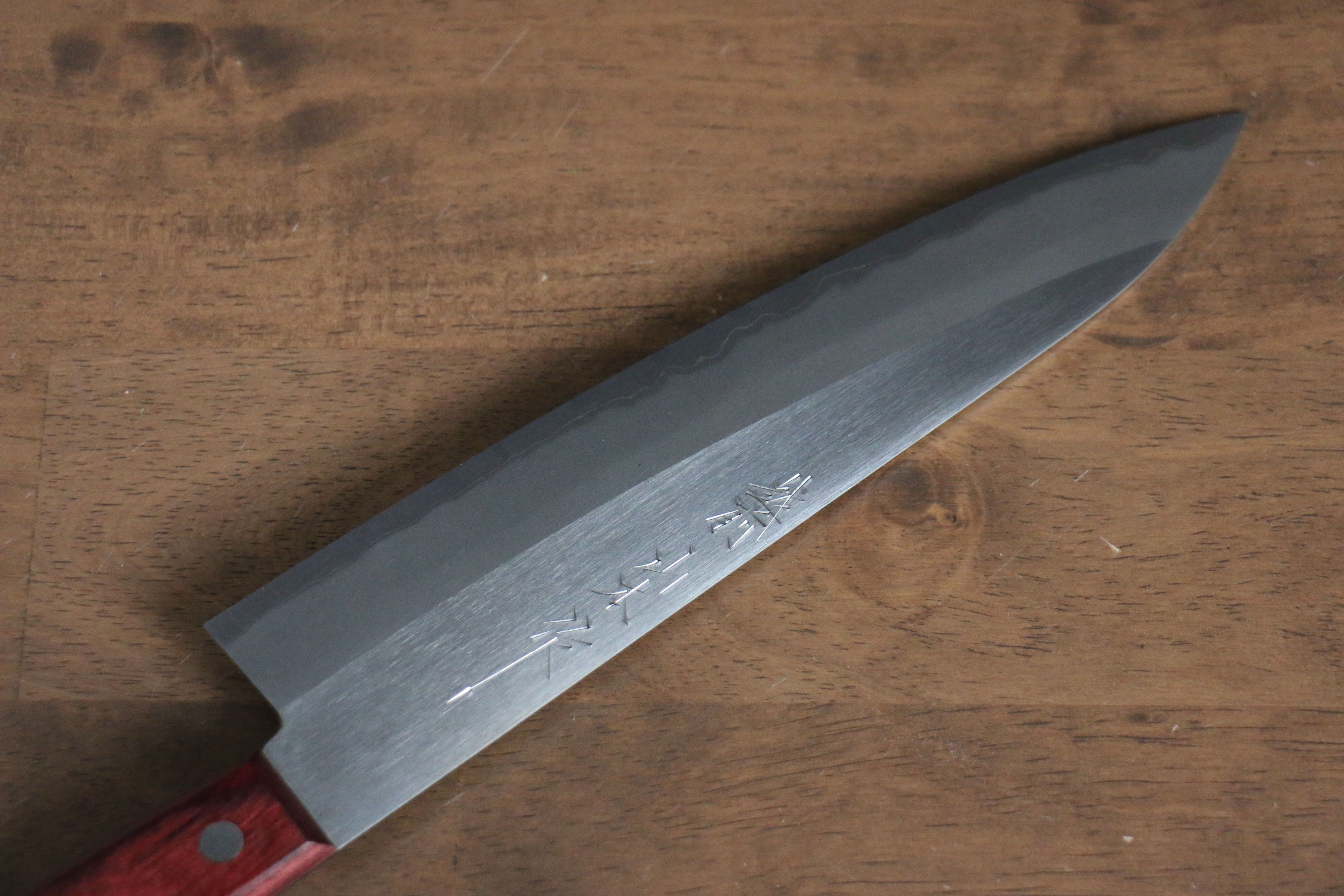 Premium Nao Yamamoto White Steel No.2 Gyuto Chef Knife 210mm - Japanese Red Pakka Wood Handle - Professional Kitchen Knife for Sushi, Meat Cutting & Precision Cooking
