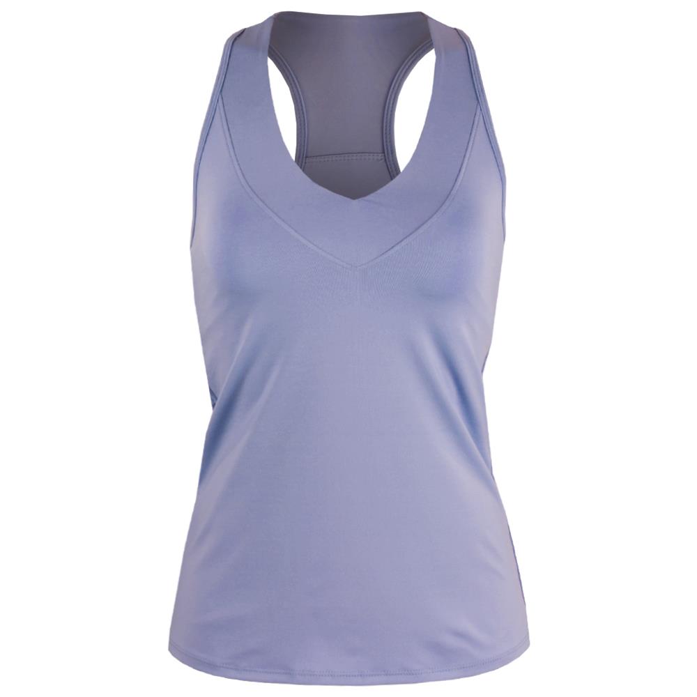 Lucky In Love Women's Essentials V-Neck Tank Top - Soft Lilac Casual Shirt for Summer, Gym, Yoga & Everyday Wear