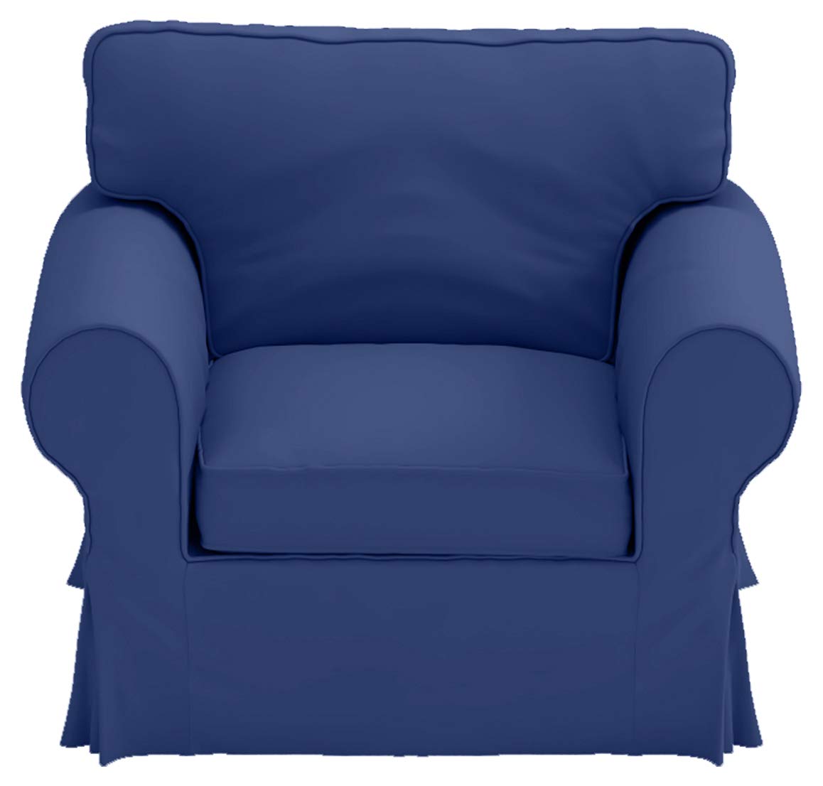 Heavy Cotton Ektorp Sofa Cover Replacement - Compatible with 3-Seat Loveseat & Armchair Slipcovers (Blue) | Durable Home Decor for Living Room & Family Room