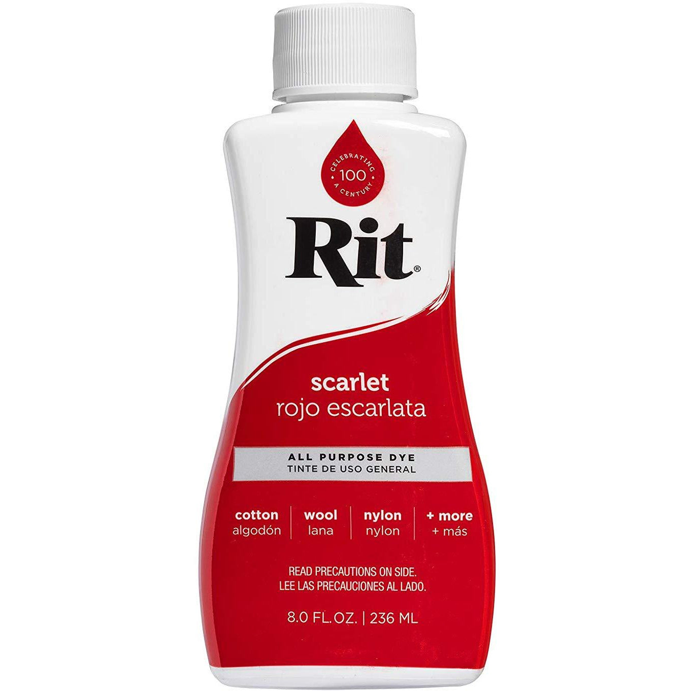 RIT All-Purpose Liquid Fabric Dye - 8 Fl. Oz (237ml) for Clothes, Shoes & Home Decor - Perfect for DIY Projects, Tie-Dye & Fabric Restoration