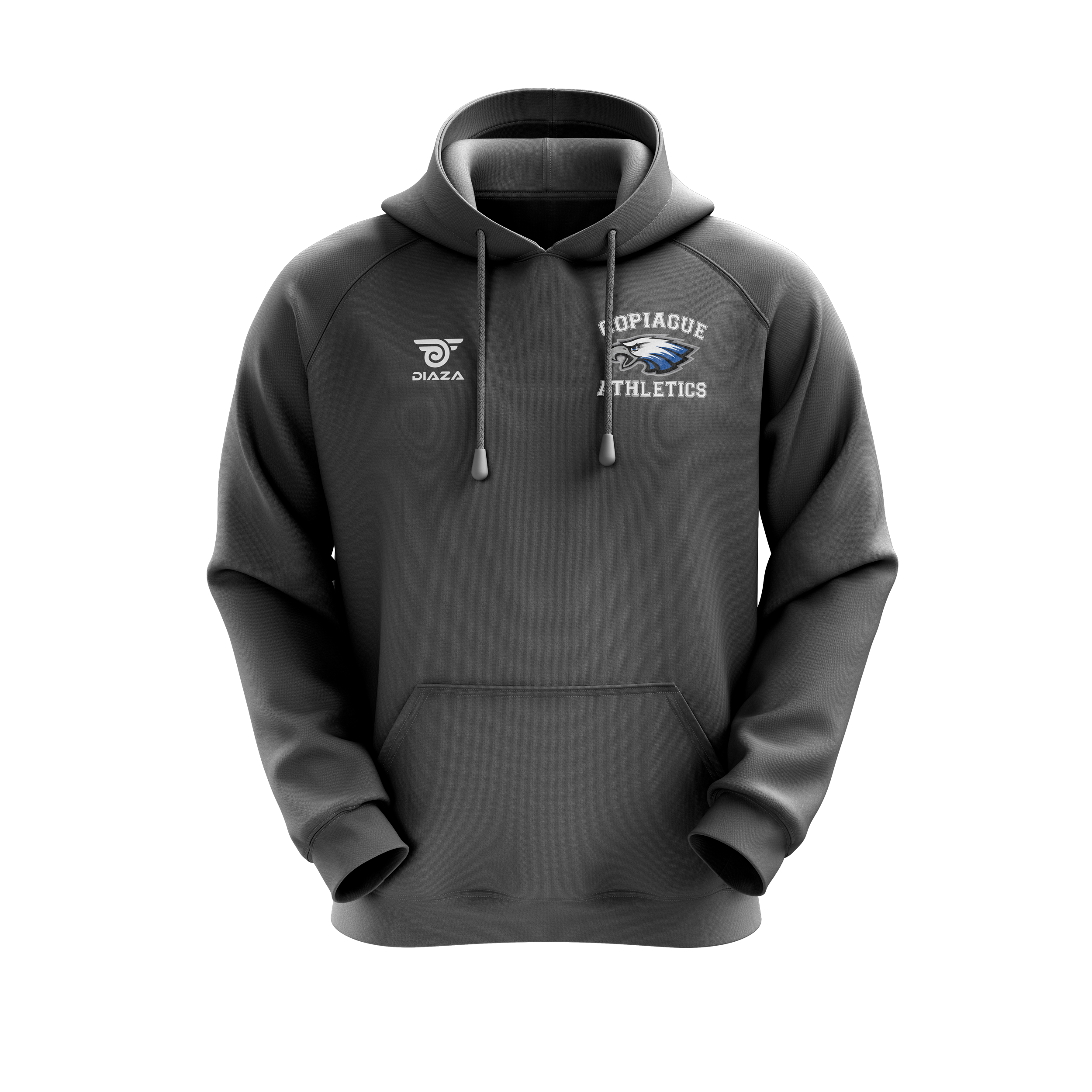 Premium Cotton Hoodie for Men & Women - Copiague Athletics Black Sweatshirt - Comfortable & Stylish for Gym, Running, and Casual Wear