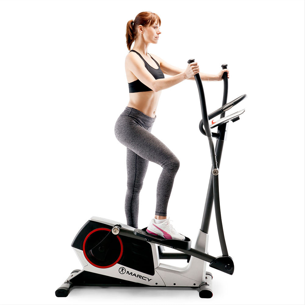 Marcy ME 704 Magnetic Elliptical Trainer Machine - Low Impact Cardio Workout Equipment for Home Gym | Perfect for Indoor Fitness, Weight Loss & Full-Body Training