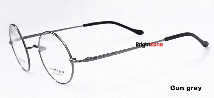 Brightzone Women's Full Rim Round Titanium Eyeglasses Frame 71422 - Lightweight & Durable Glasses for Work, Reading & Fashion