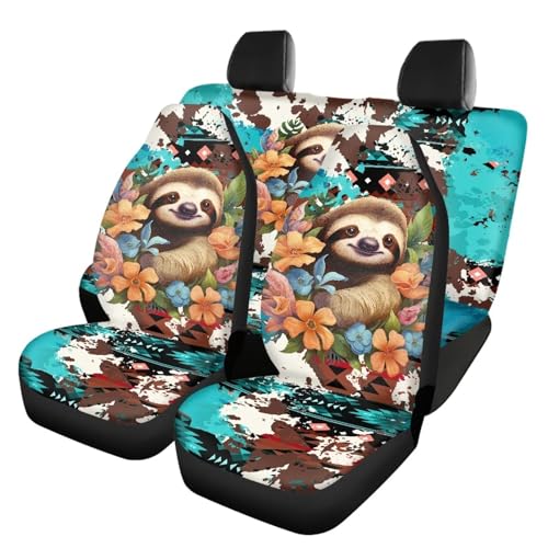 Sloth Floral Aztec Tribe