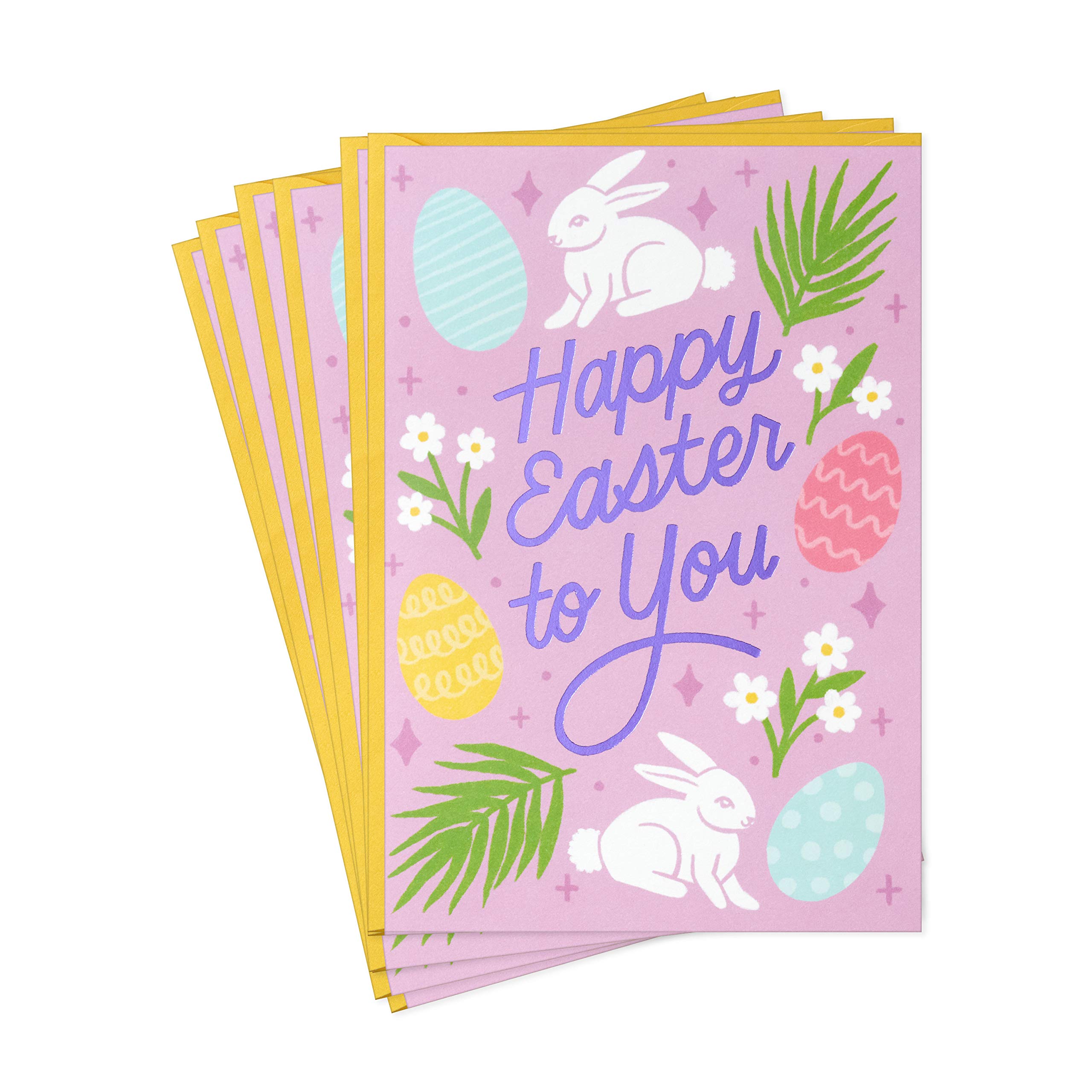 Hallmark Easter Greeting Cards - 6 Pack with Envelopes, Beautiful Spring Holiday Cards for Family & Friends - Perfect for Easter Celebrations, Church Events and Spring Gift Giving