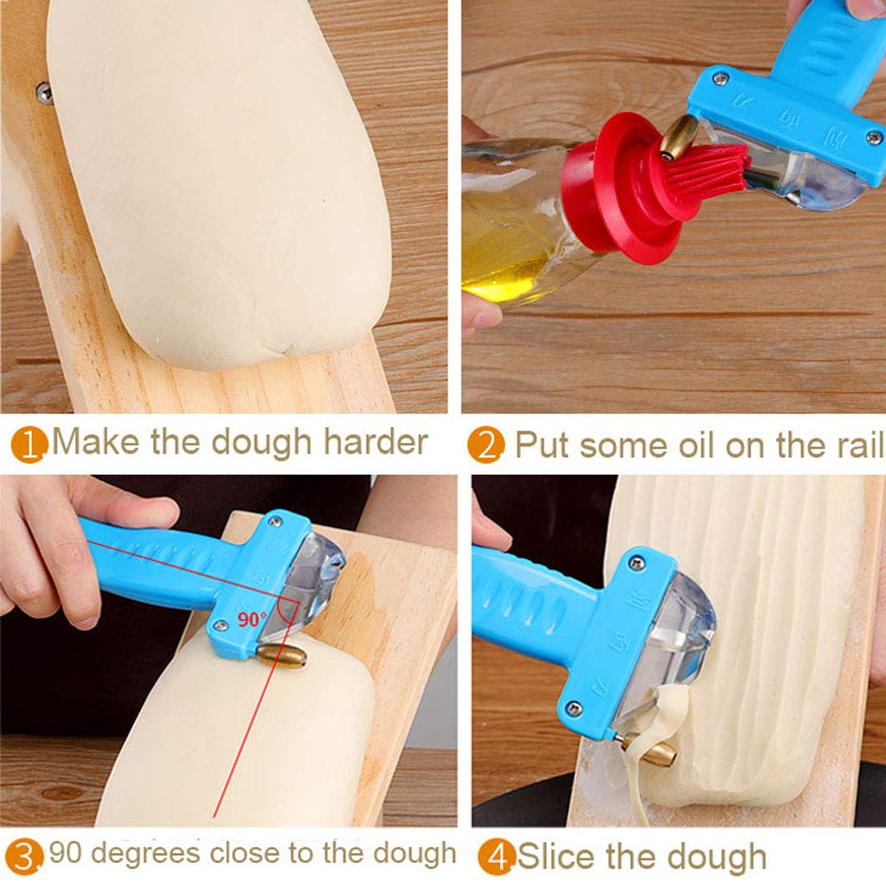 Stainless Steel Pasta Maker Machine - Manual Noodle Roller & Cutter with Ergonomic Plastic Handle for Homemade Italian Pasta, Dumplings & Asian Noodles | Perfect for Italian Cuisine, Chinese Cooking & Home Kitchen Use