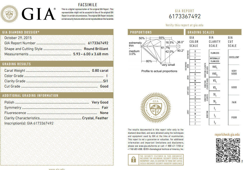 GIA Certified 1.78ct Natural Round Diamond Engagement Ring in 14K White Gold - Perfect for Proposals, Weddings & Anniversary Gifts