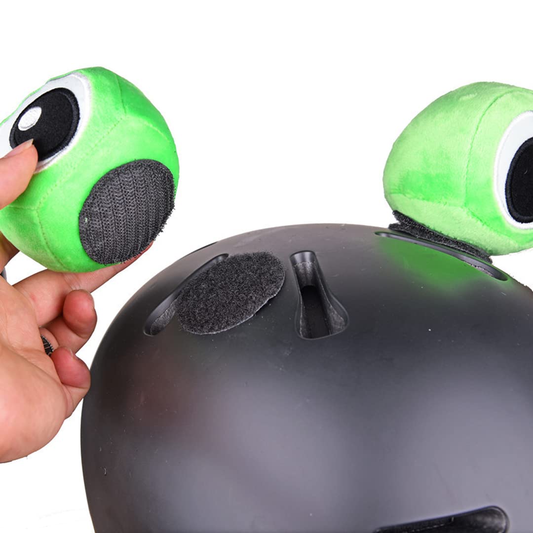 2 Pack Frog Eyes Helmet Stickers - Fun & Reusable Decals for Bike, Motocross & Motorcycle Helmets - Perfect for Halloween Costumes, Cosplay & Themed Rides
