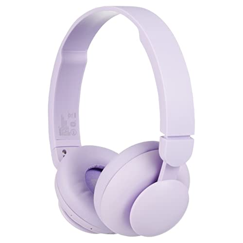 Onn. Bluetooth On-Ear Wireless Headphones with Microphone - Purple | Comfortable Lightweight Design for Commuting, Workouts & Travel