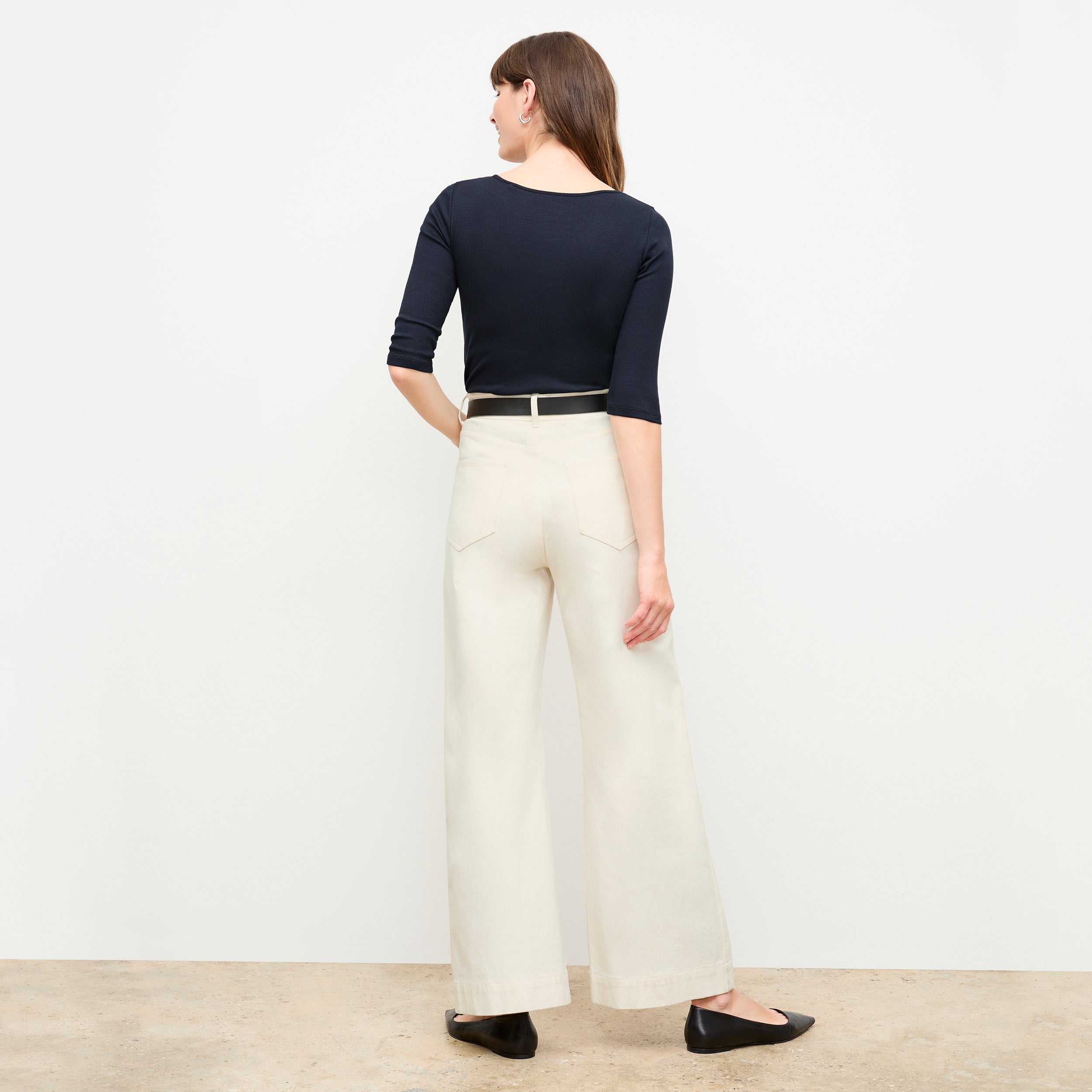 Milo Wide Leg Jeans for Women - Eco-Friendly Better Than Denim Stretch Pants in Bright Ivory | Casual Chic Outfit for Streetwear & Everyday Comfort