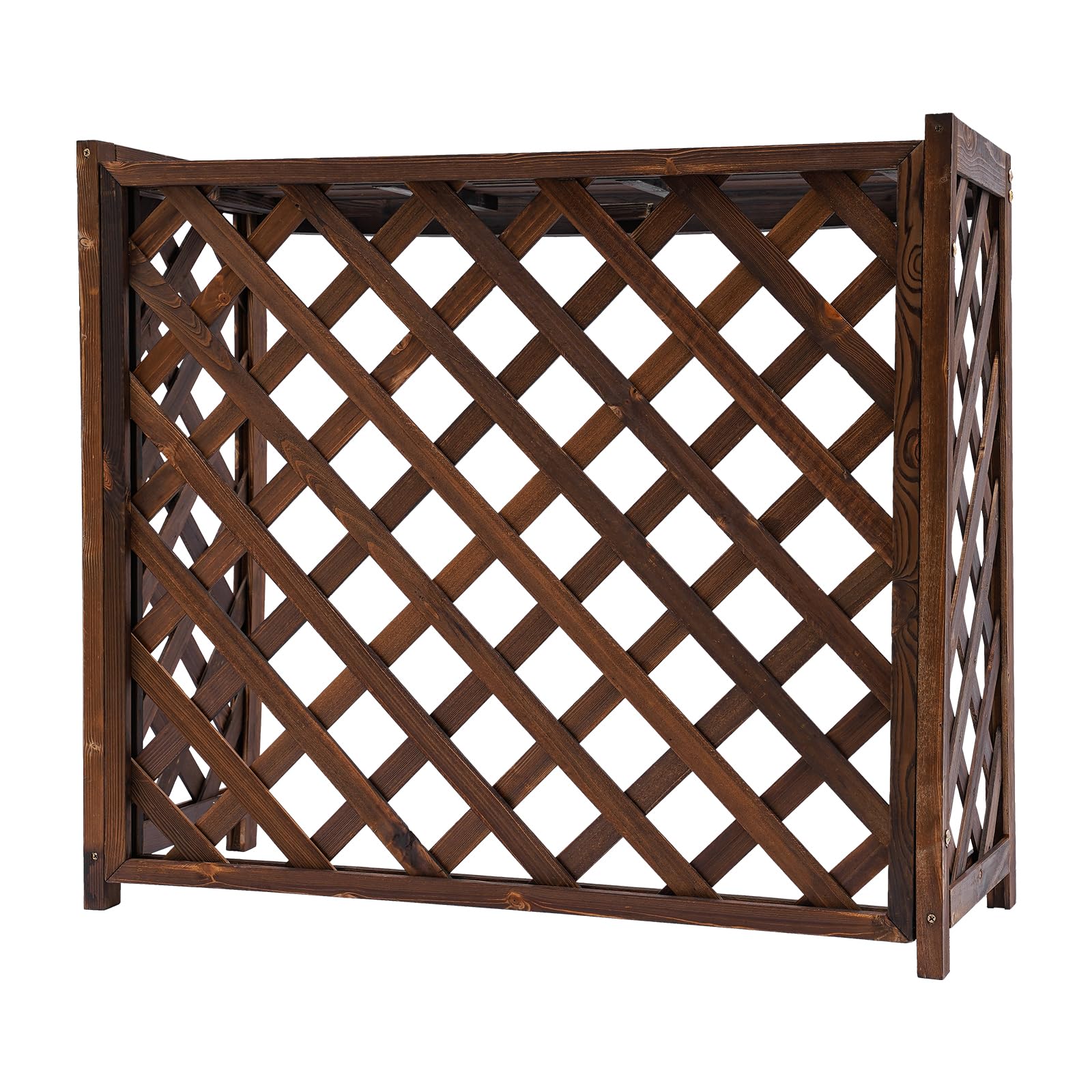 Wooden Air Conditioner Cover Fence - Outdoor AC Unit Privacy Screen for Home & Garden - Durable Weatherproof Decorative Fence for Backyard, Patio, and Side Yard Protection