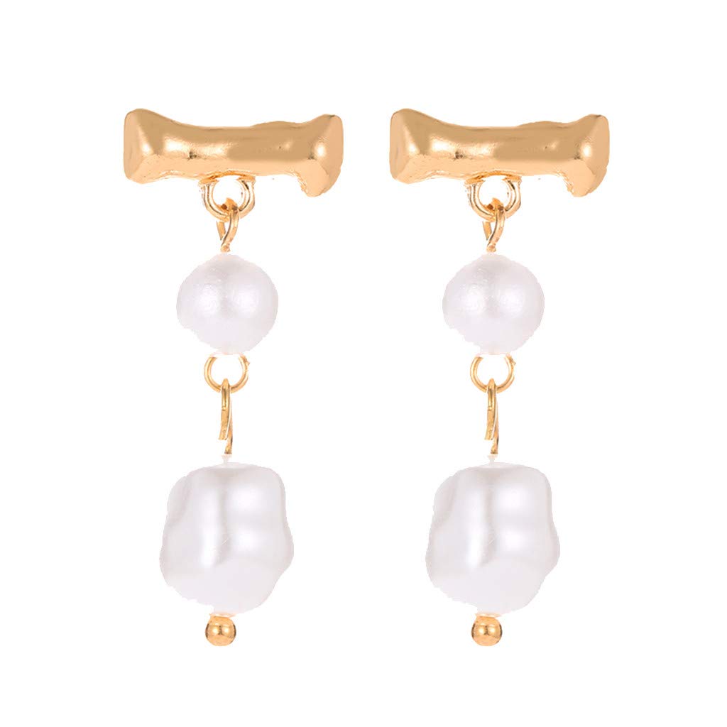 Trendy Geometric Beaded Earrings for Women - Multilayer Irregular Design Fashion Jewelry Pack | Perfect for Parties, Weddings & Everyday Wear