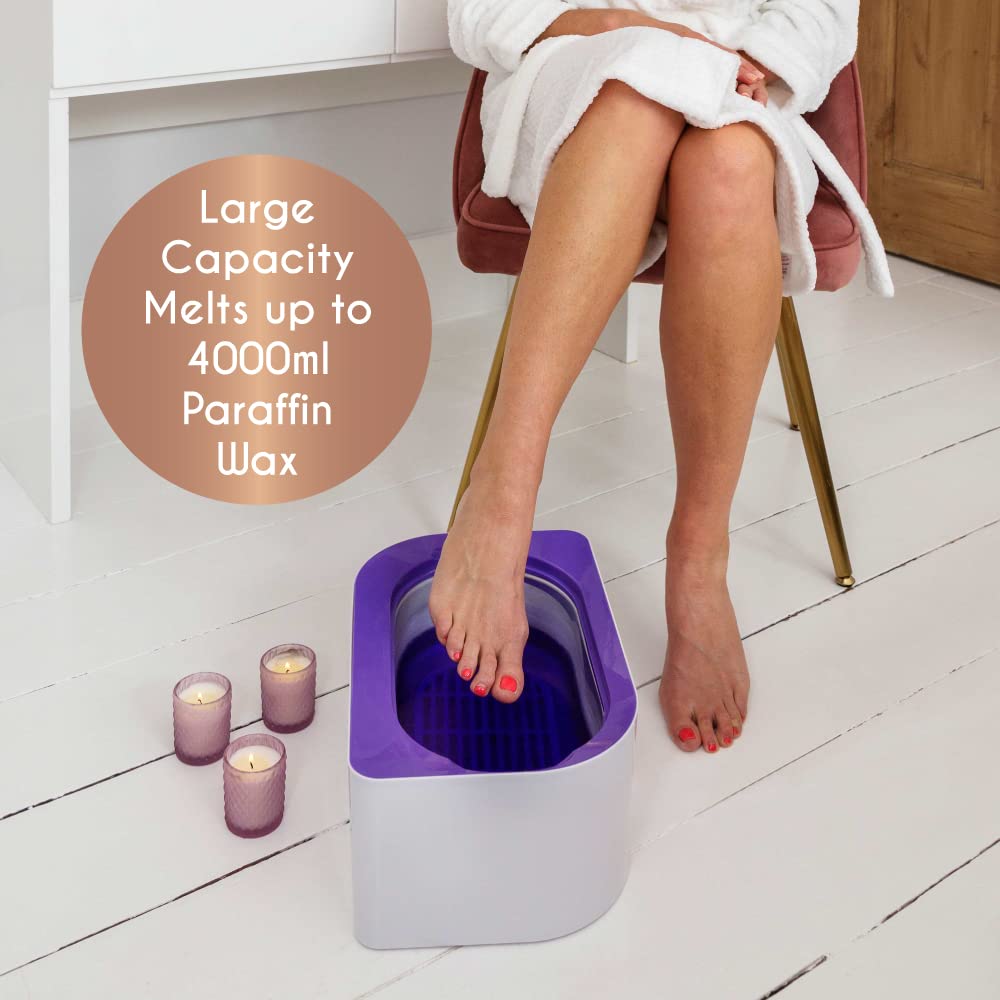 ELLA BELLA® Professional Paraffin Wax Machine Kit for Hands & Feet - Wax Warmer with Refills, Mitts & Booties - Hot Wax Therapy for Arthritis Pain Relief & Moisturizing Skin Care - Perfect for Home Spa & Nail Salon Use
