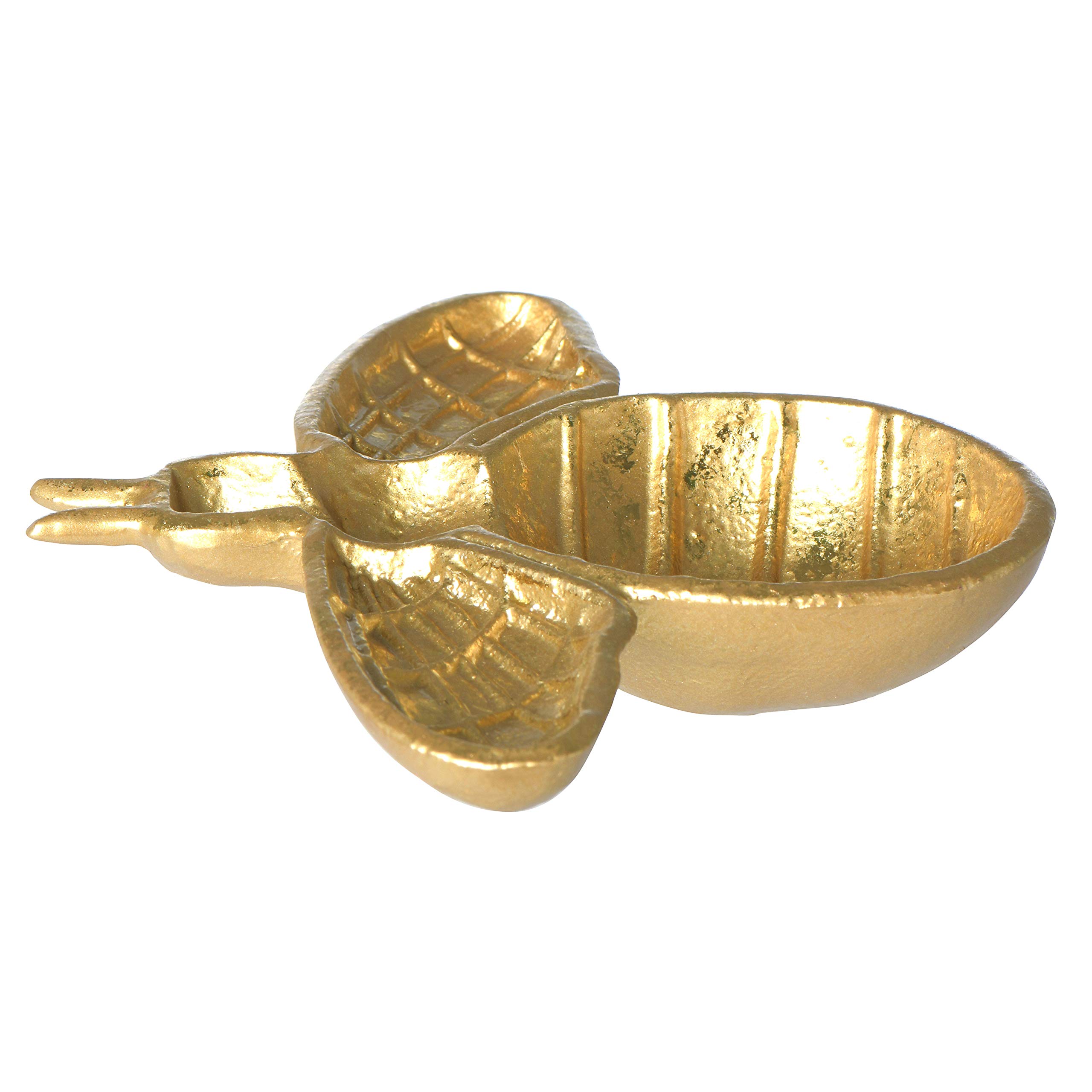 Decorative Cast Iron Gold Bee Shaped Dish - Elegant Serving Tray for Home Decor, Wedding Centerpiece & Gift Idea