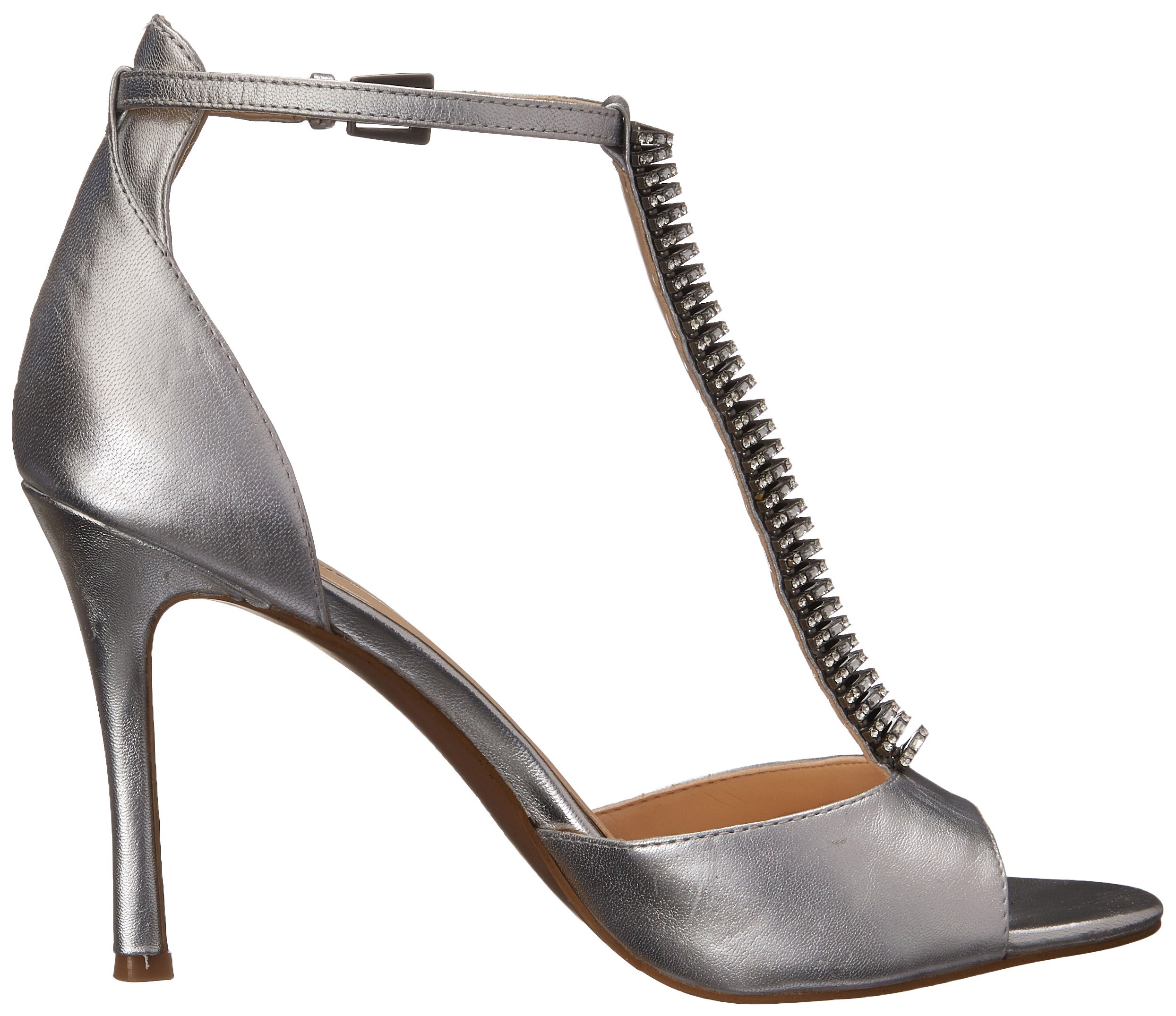 Nine West Women's Frost Metallic Heeled Sandals - Stylish Dress Shoes for Parties, Weddings & Evening Events