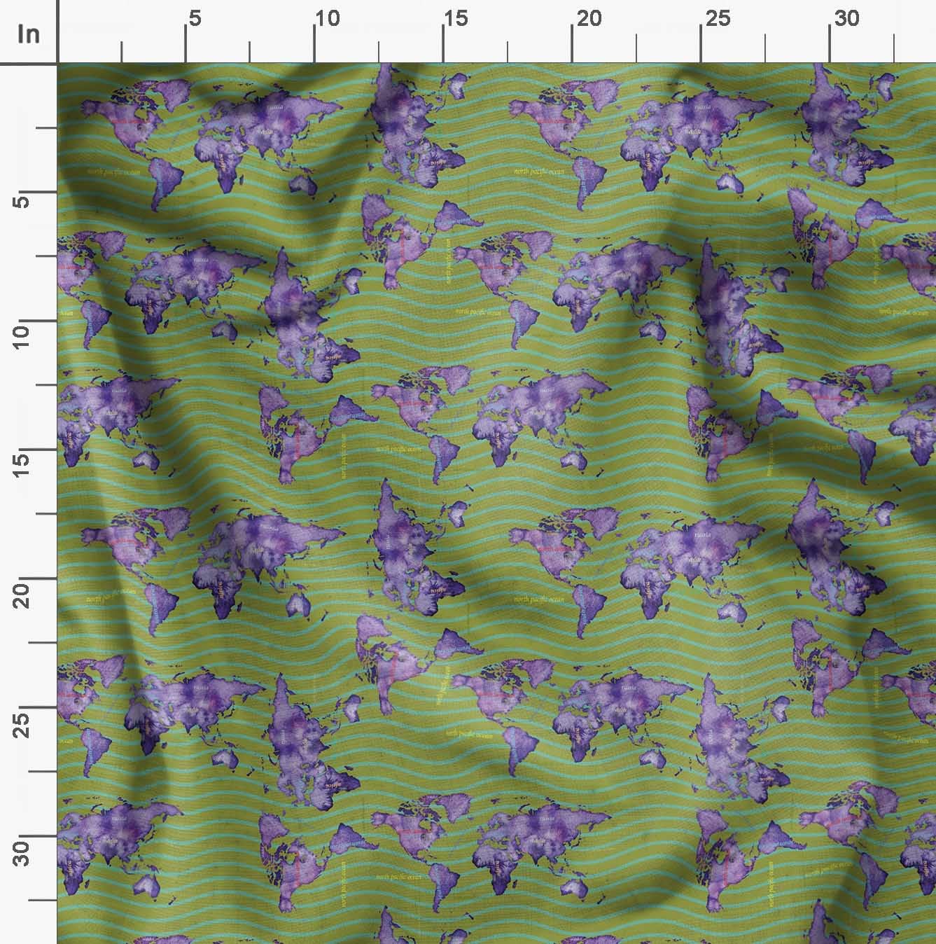 Soimoi Moss Green Georgette Fabric by The Yard - 42