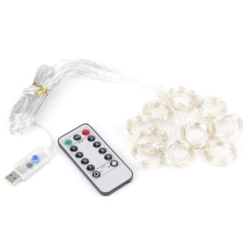 200LED USB Fairy Lights - 3x2m Copper Wire, 8 Modes, Remote for Wedding Christmas Decor