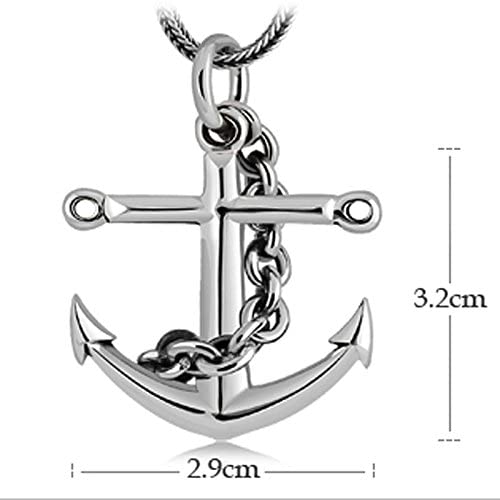 925 Sterling Silver Maritime Anchor Pendant with Wheat Chain Necklace - Perfect for Nautical Jewelry Gifts & Everyday Wear